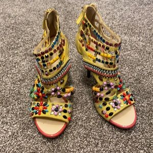 Giuseppe Zinotti multi color heels